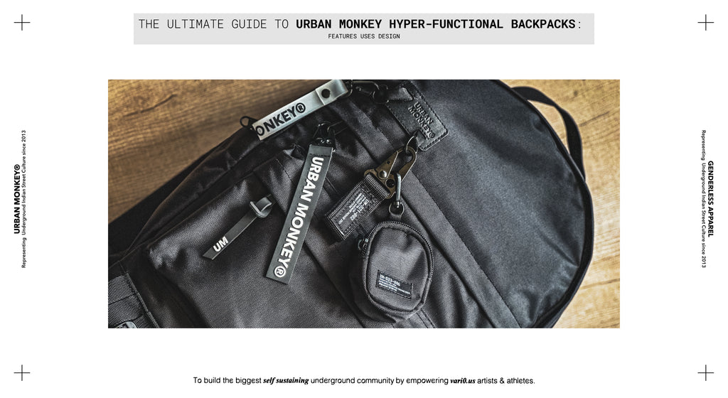 Buy City Rucksack Midnight Black Backpack Online - Urban Monkey