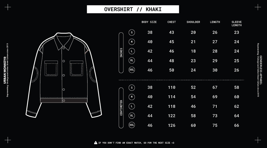 Hoodie size chart