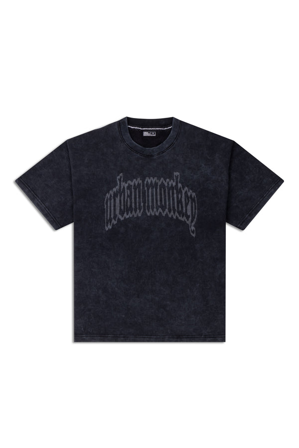 Black Men's Tee, Sci-fi Streetwear, Longline Asymmetrical T-shirt