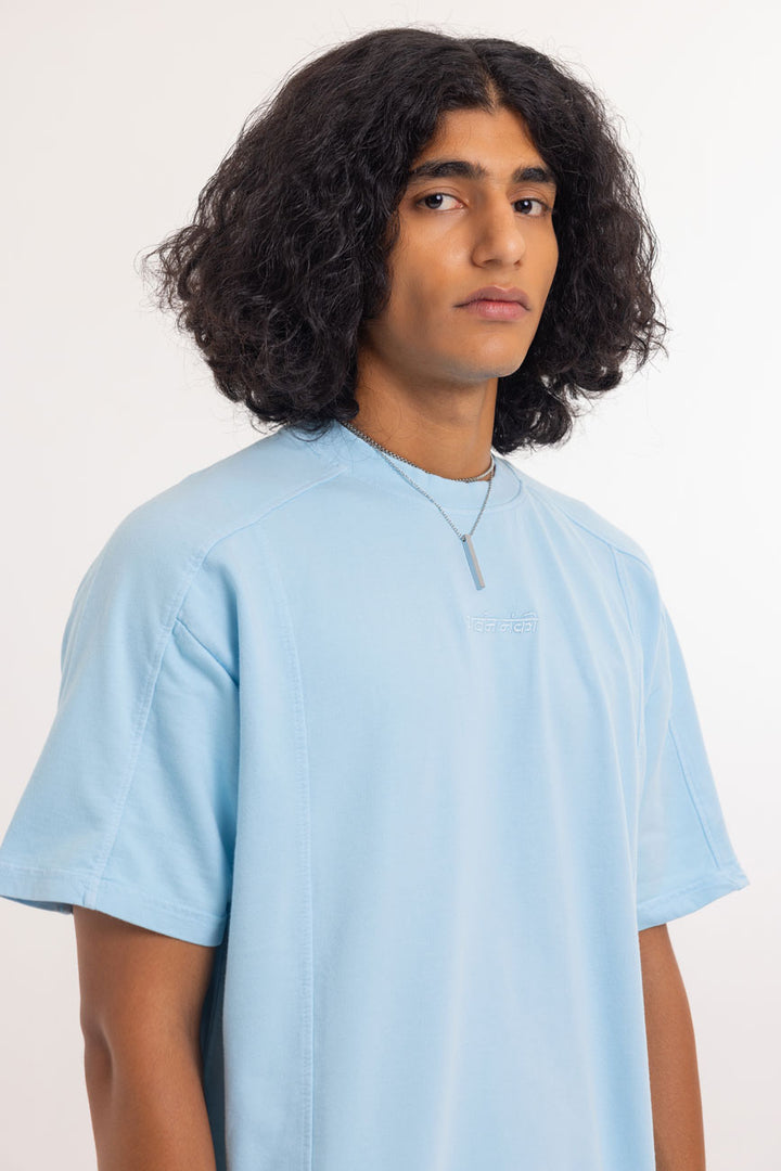 blue oversized tshirt