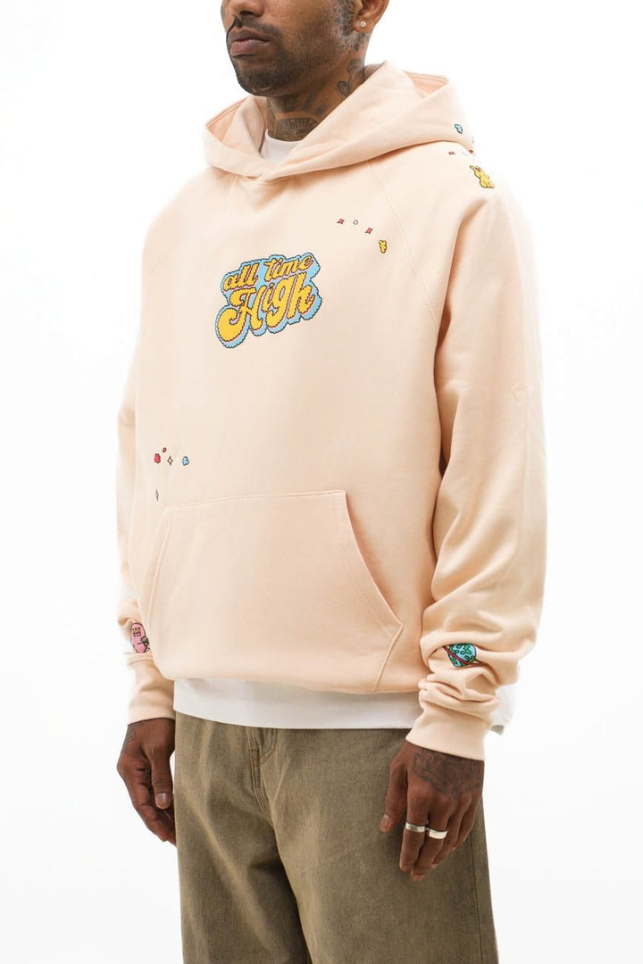 salmon pink hoodie