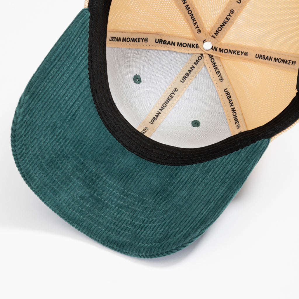 goat green trucker curved brim cap 03