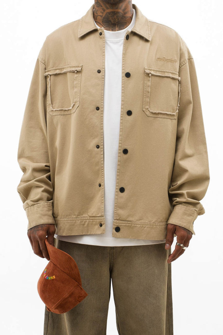 khaki overshirt