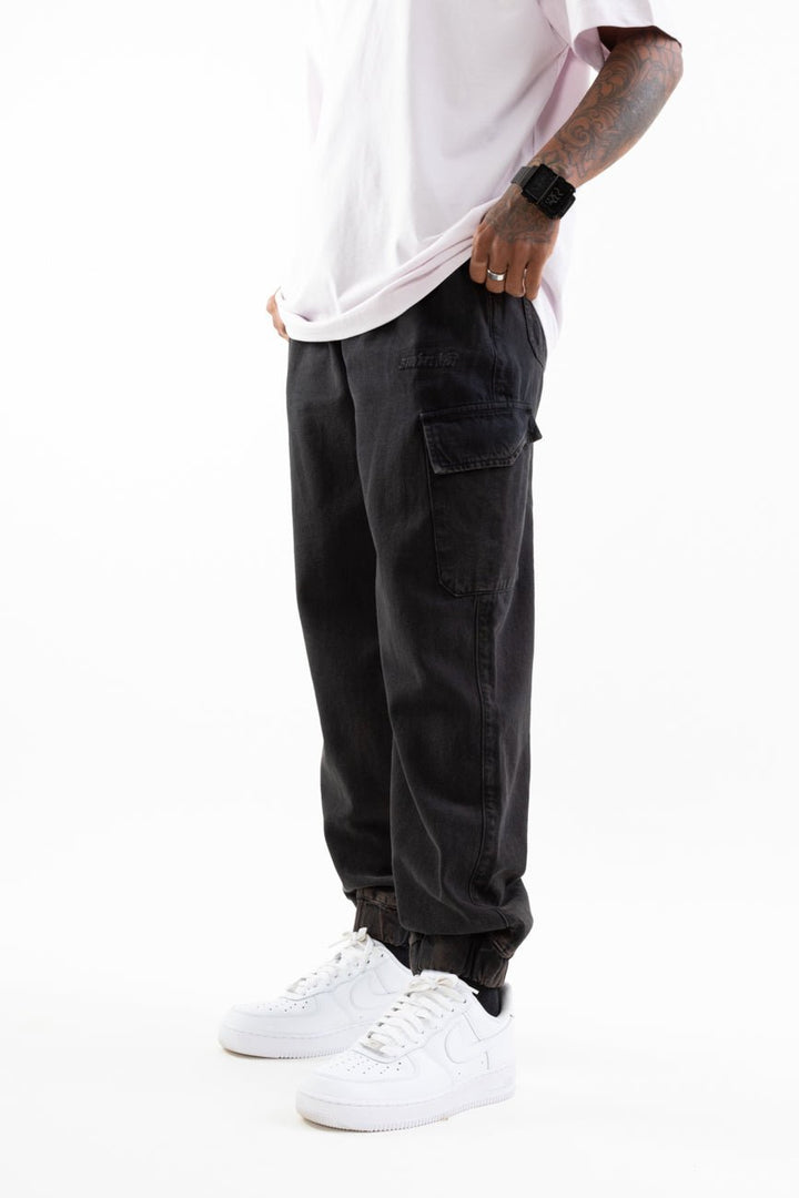 Low Key Royalty //  Denim Cargo Joggers