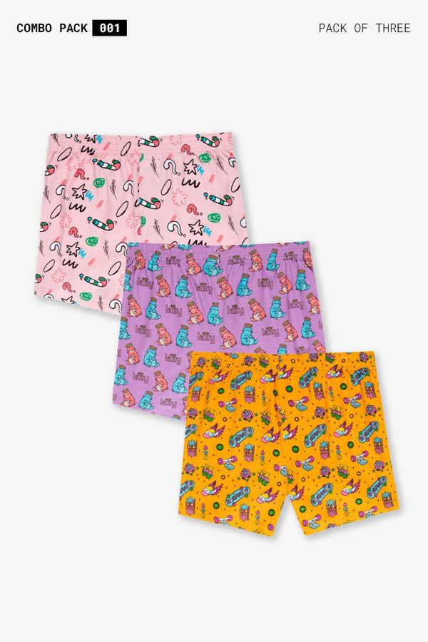 Pack of 3 boxer shorts - Urban Monkey® - BX_002_004_009_S