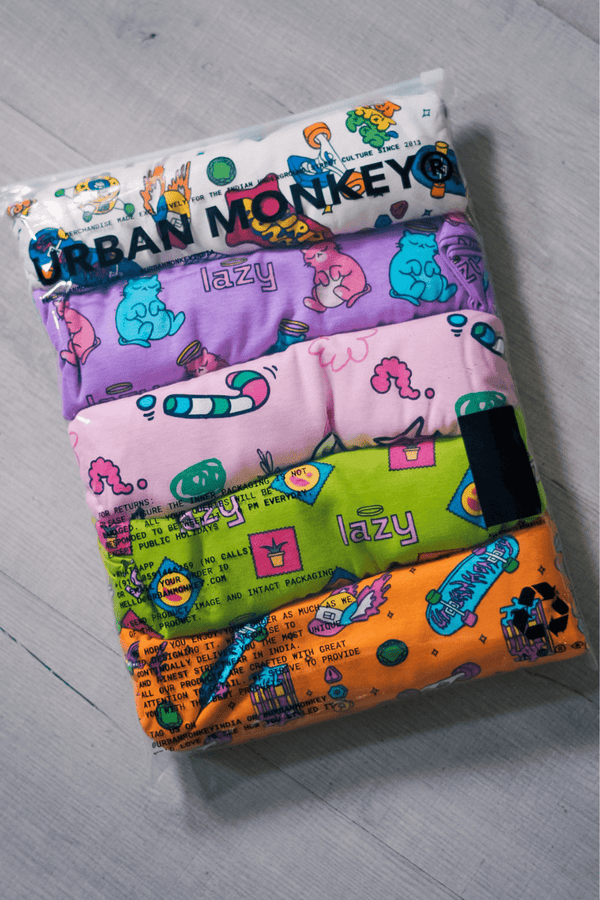 Pack of 5 boxer shorts - Urban Monkey® - BX_001_002_004_008_009_S