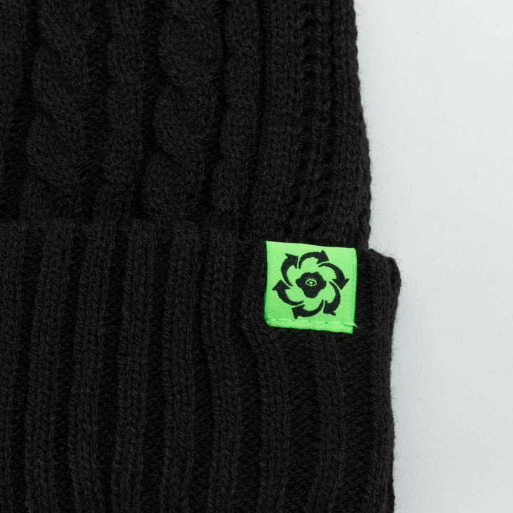 Recycled Fisherman Beanie // Black - Urban Monkey® - 24BR042_BLK