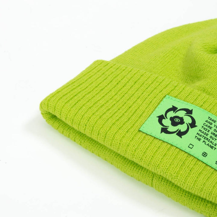 Recycled Fisherman Beanie // Neon Green - Urban Monkey® - 24FBR010_EGRN