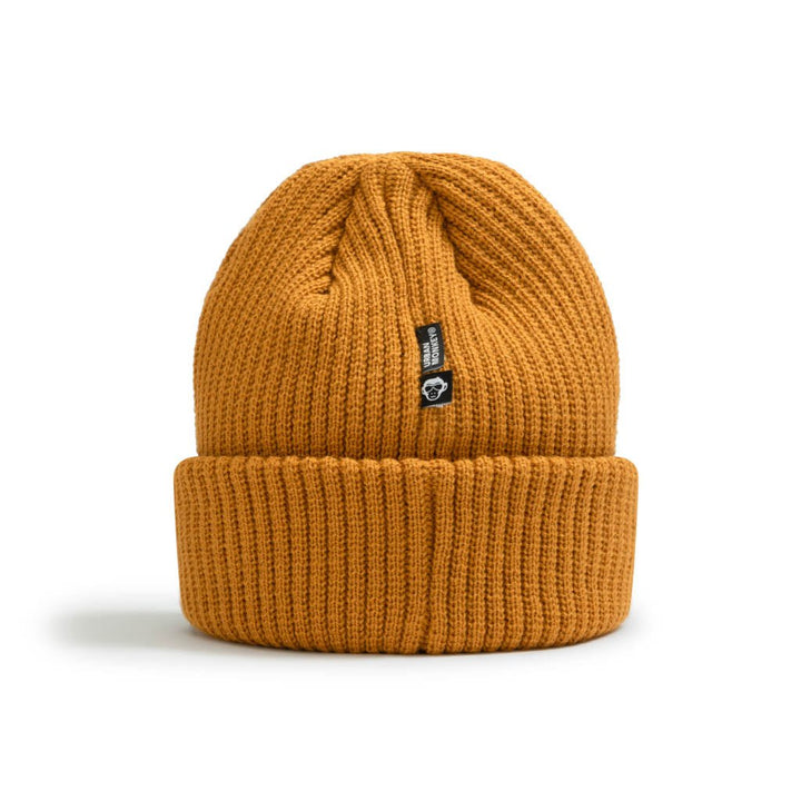 Recycled Knit Cuff Beanie // Mustard Yellow - Urban Monkey® - 24BR003_YLW