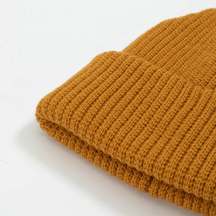 Recycled Knit Cuff Beanie // Mustard Yellow - Urban Monkey® - 24BR003_YLW