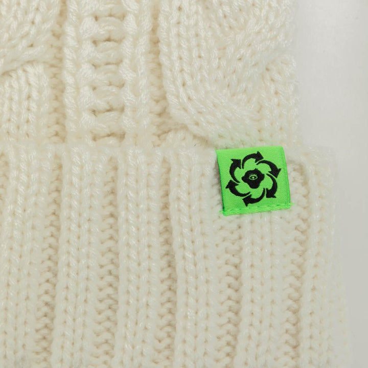 Recycled Knit Cuff Beanie // Snow White - Urban Monkey® - 24BR022_WH