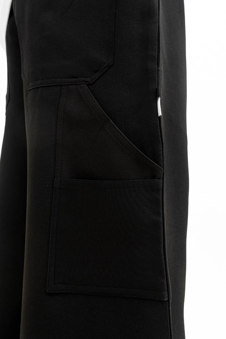 Relaxed Straight-Cut Track Pants // Black