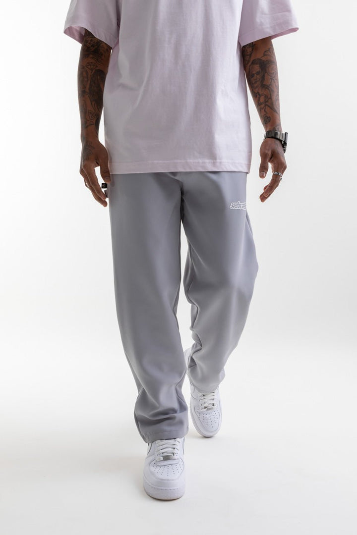 Relaxed Straight-Cut Track Pants // Grey