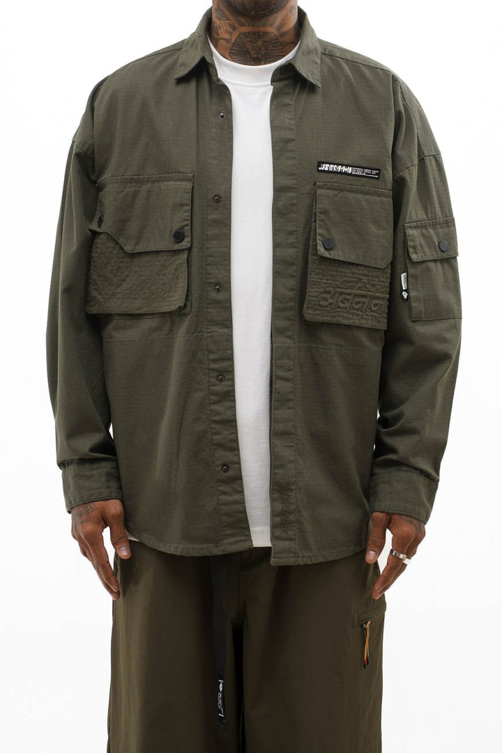 Ripstop Shacket // Olive Green