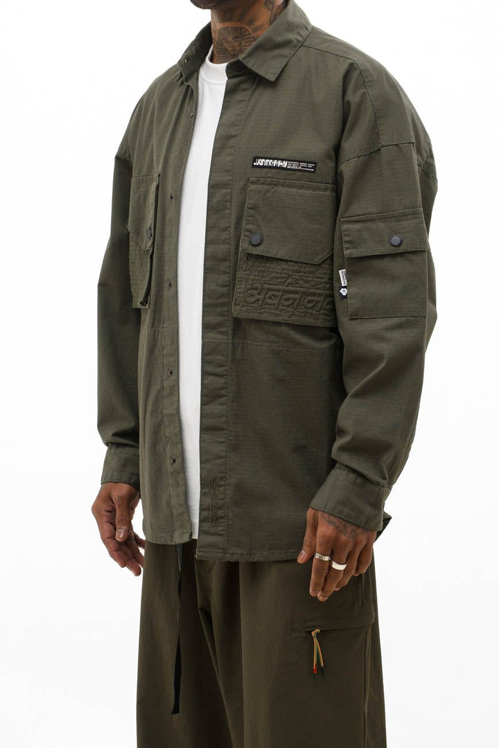 Ripstop Shacket // Olive Green