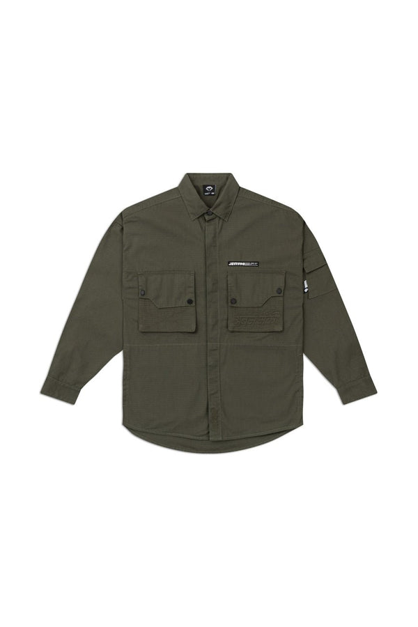 Ripstop Shacket // Olive Green - Urban Monkey® - UM23A_SH_002B_XS