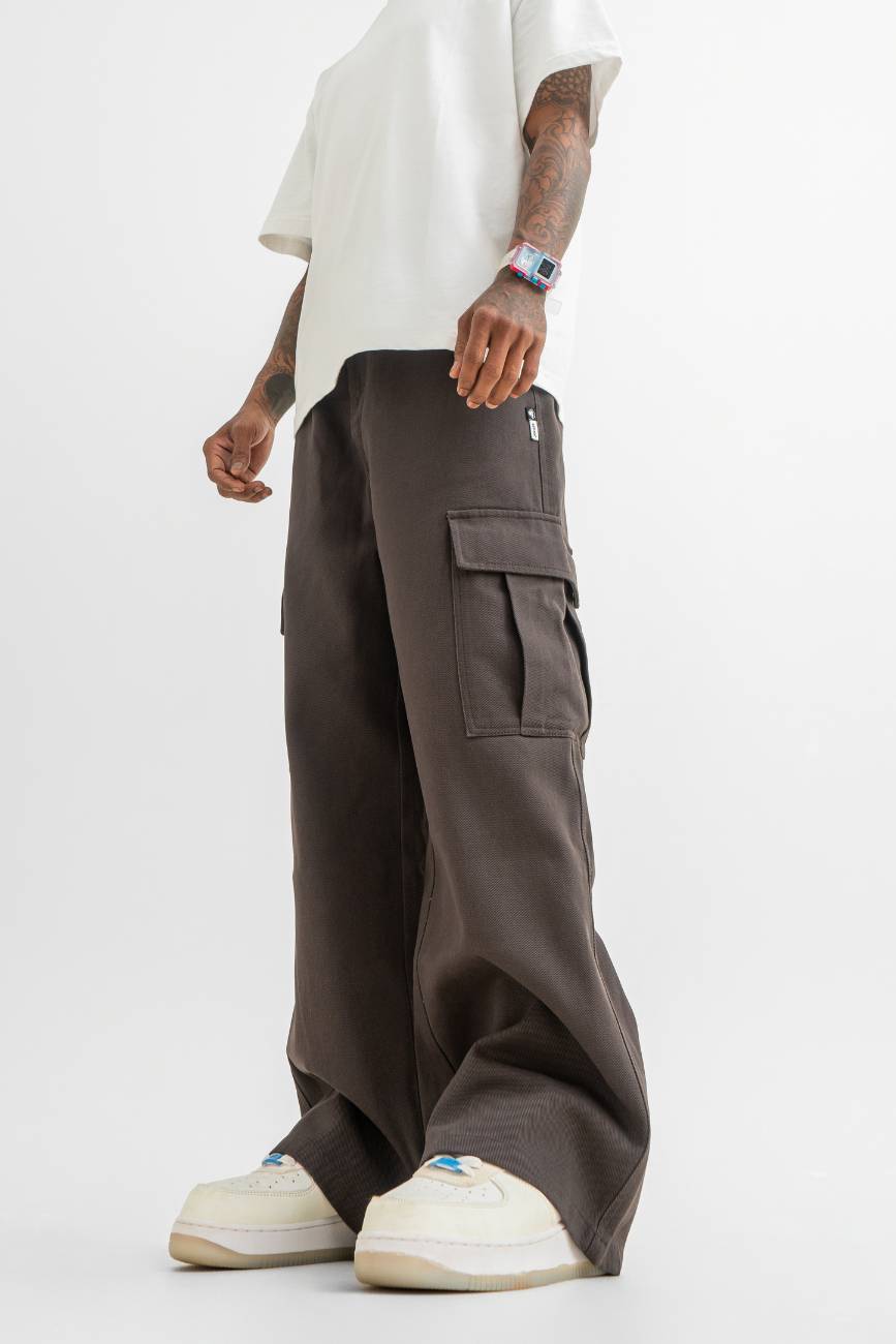Buy HIGH-RISE STRAIGHT BLACK FAUX LEATHER CARGO PANTS for Women Online in  India