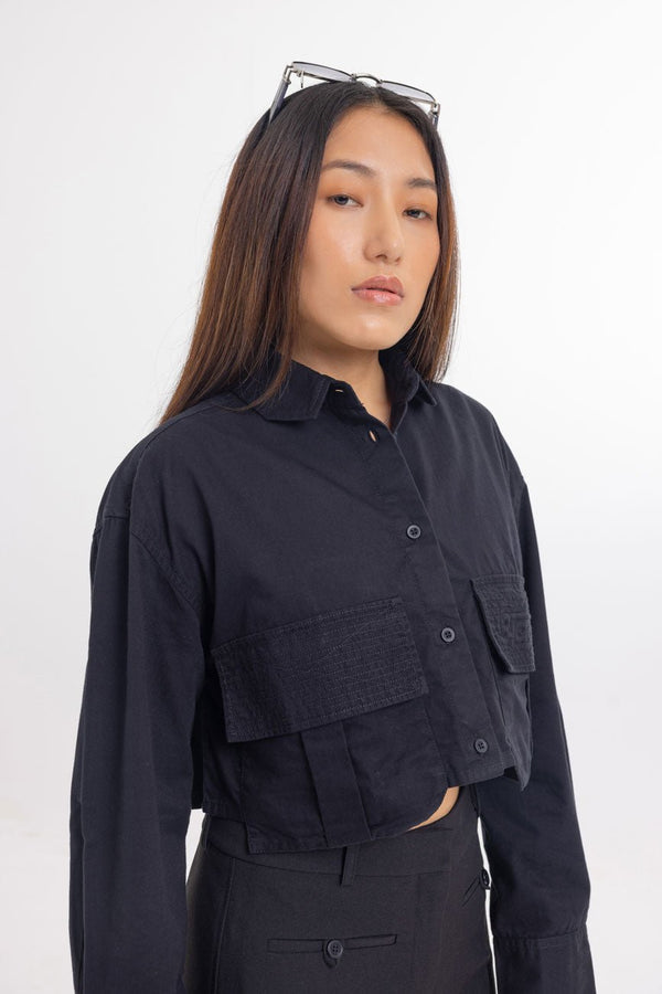 SUMMER // CROPPED SHIRT - Urban Monkey® - SH_BLK_006_S