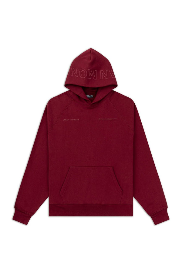 UM Core Hoodie // Burgundy Velvet - Urban Monkey® - UM24A_CORE_H05_XS