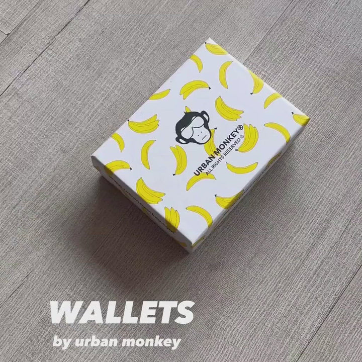 Ví Ngắn Urban Monkey Da Nhân Tạo Cao Cấp Họa Tiết Lolipop In Dập Xanh  Matcha - Short Wallet Lolipop Matcha