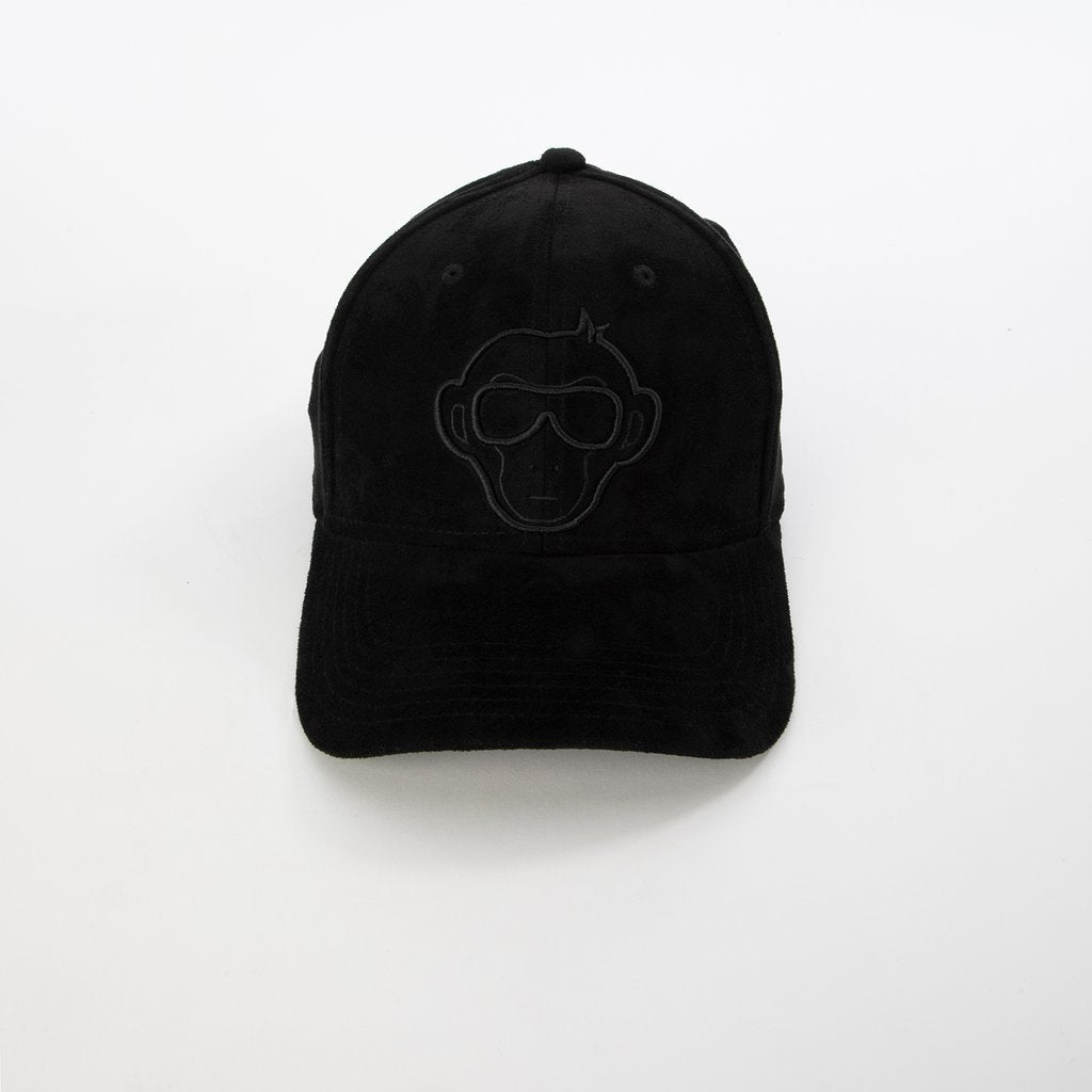 Suede Brim Monkey - Jet Black Baseball cap – Urban Monkey®